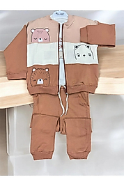 çojuxs Erkek Panda Baskılı 3'lü Takım